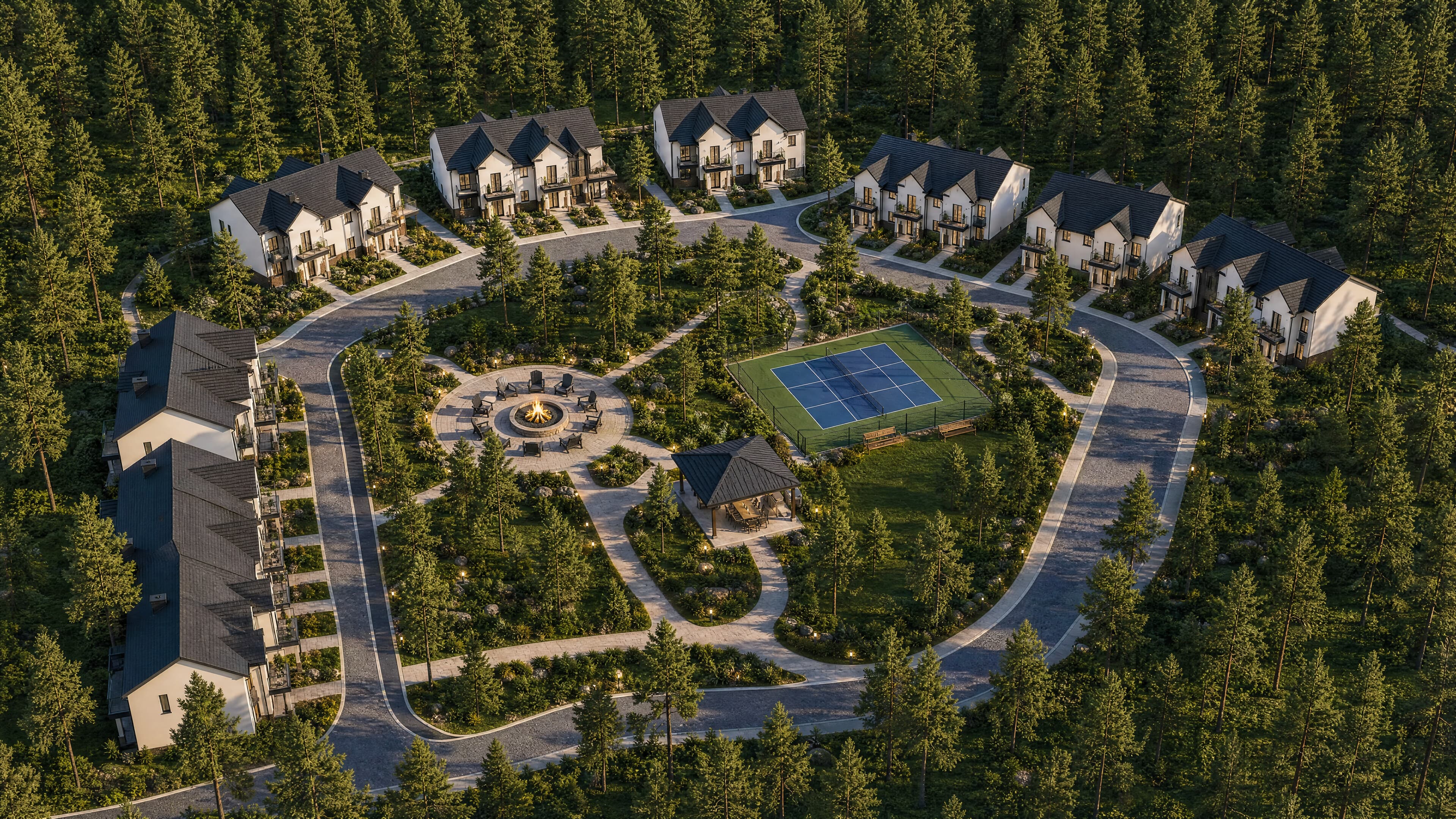 Tillsonwoods GPT 3d Aerial Masterplan 4K for Tillson Woods.
